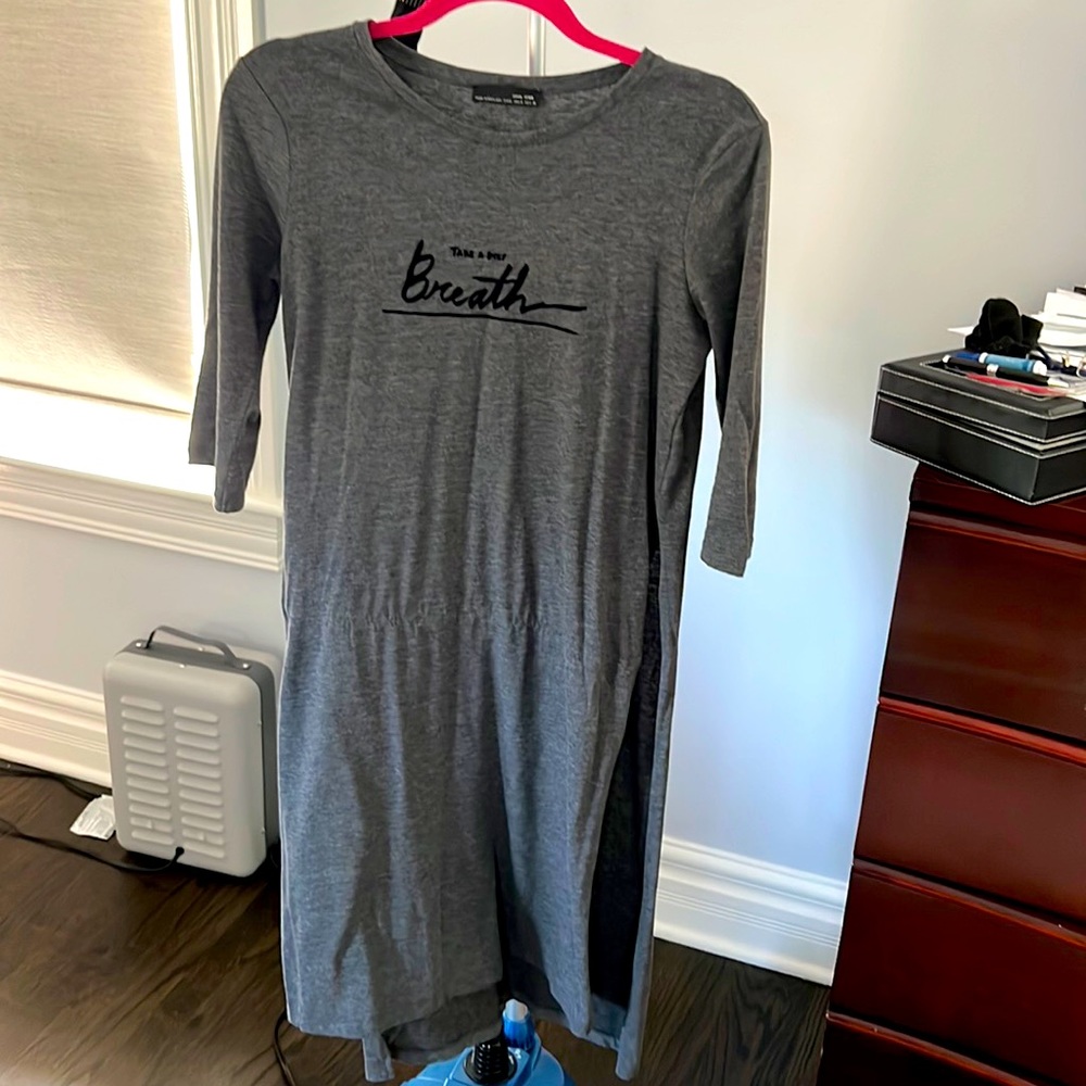 Zara long grey top with slits